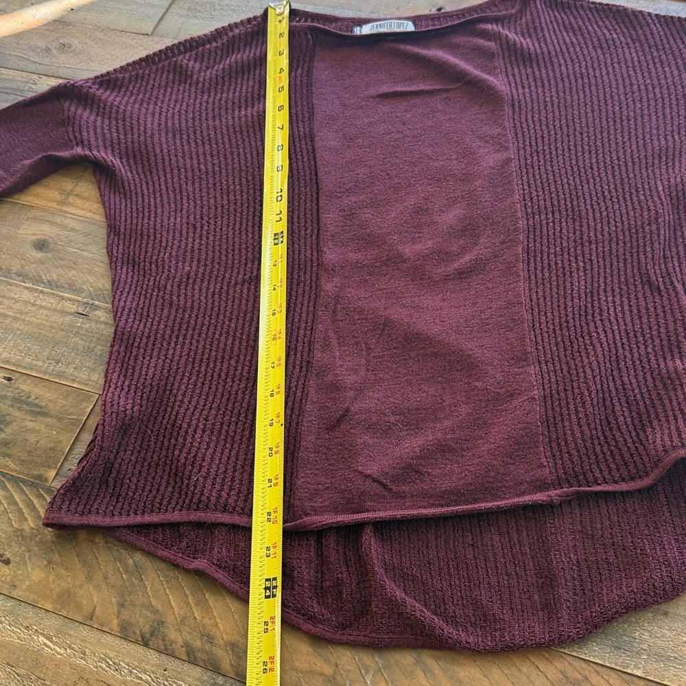Jennifer Lopez Deep Red Knit Sweater - Picture 5 of 7